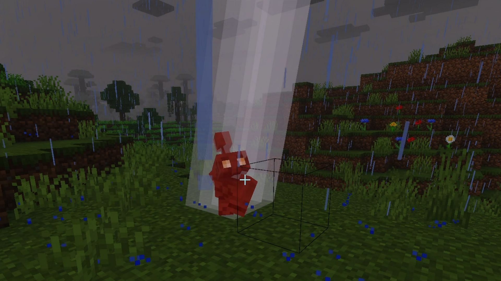Copper golem's oxidation can be immediately removed when lighting hits the mob (Image via Sportskeeda Gaming || Mojang Studios)